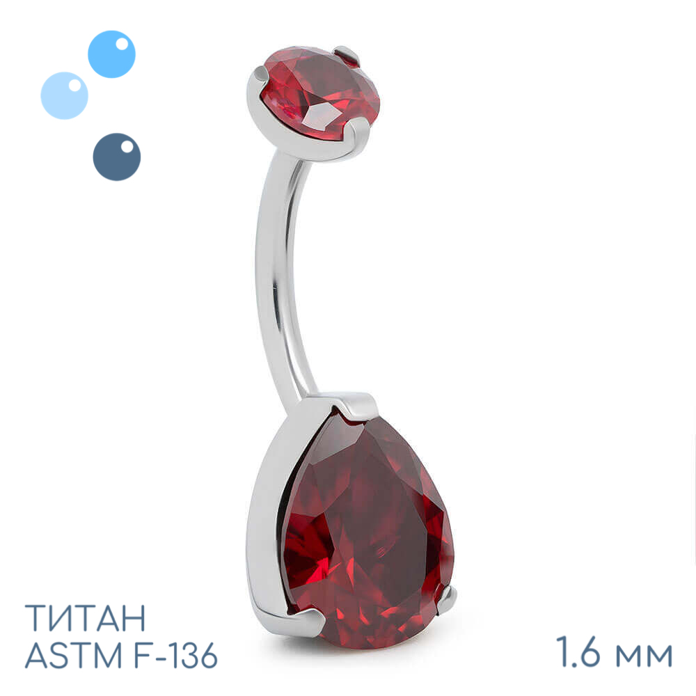 Банан Unusual Ruby 1.6 мм (14 G)