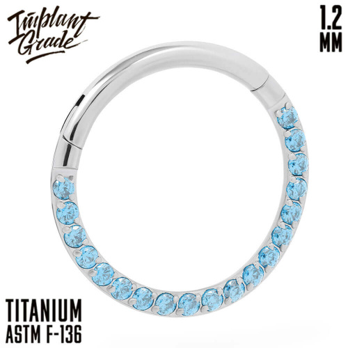 Кольцо-кликер Side Light Sapphire 1.2 мм (16 G)