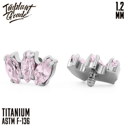 Накрутка-кластер Marquise mini Pink 1.2 мм фото 2
