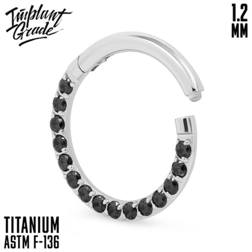 Кольцо-кликер Side Black 1.2 мм (16 G) фото 3