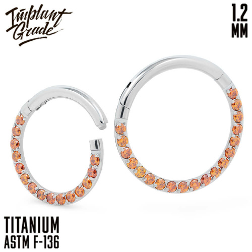 Кольцо-кликер Side Orange 1.2 мм (16 G) фото 2
