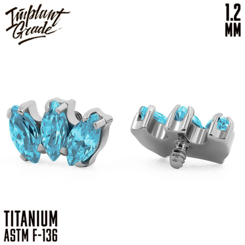 Накрутка-кластер Marquise mini Aqua 1.2 мм фото 2