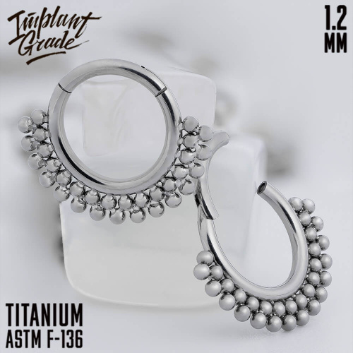 Кольцо-кликер Double Crown 1.2 мм (16 G) фото 2