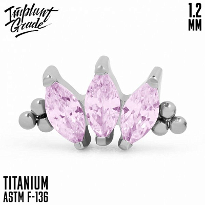 Накрутка-кластер Marquise vol.2 Bead Pink 1.2 мм