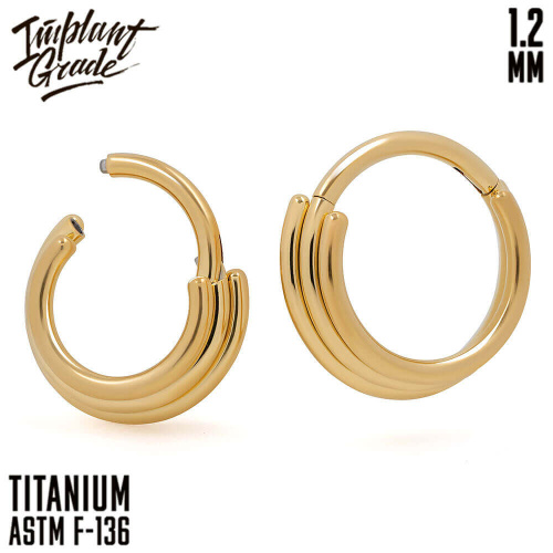 Кольцо-кликер Trio Gold 1.2 (16 G) фото 2
