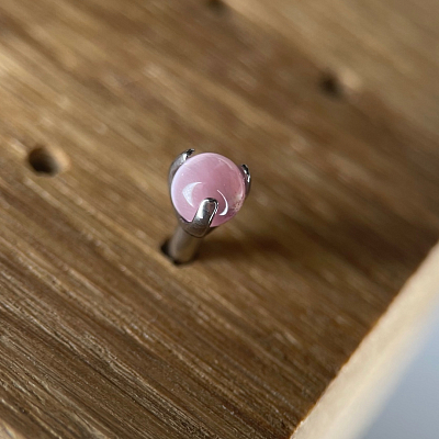 Накрутка шар в лапках Cat's eye Pink 1.6 мм