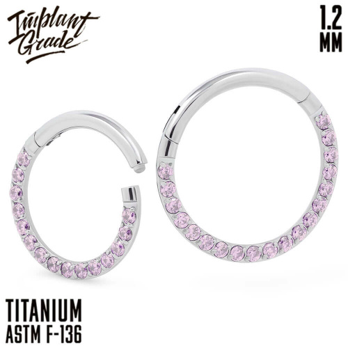 Кольцо-кликер Side Pink 1.2 мм (16 G) фото 2
