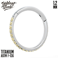 Кольцо-кликер Twilight Yellow 1.2 мм (16 G)