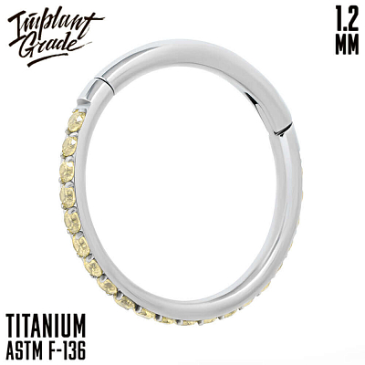 Кольцо-кликер Twilight Yellow 1.2 мм (16 G)