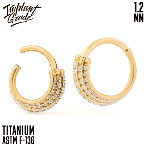 Кольцо-кликер Coliseum Gold 1.2 мм (16 G) фото 2