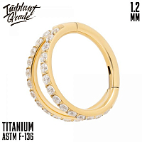 Кольцо-кликер Smile Gold 1.2 мм (16 G)