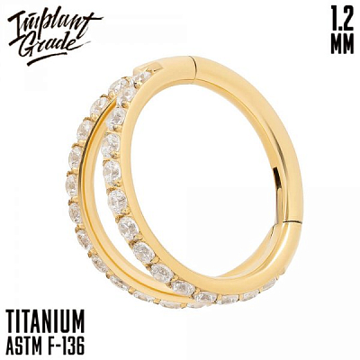 Кольцо-кликер Smile Gold 1.2 мм (16 G)