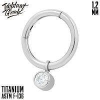 Кольцо-кликер с подвеской Classic 1.2 мм (16 G)
