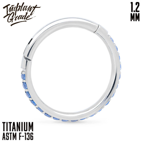 Кольцо-кликер Twilight Blue 1.2 мм (16 G) фото 3