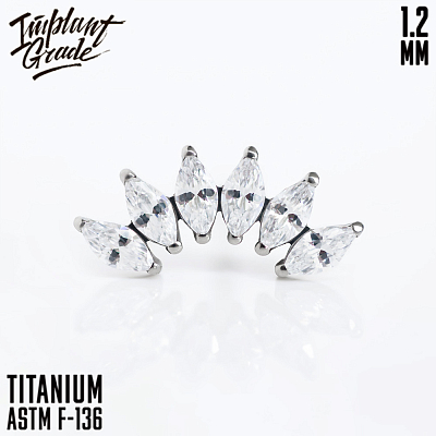 Накрутка-кластер 6K Marquise mini 1.2 мм