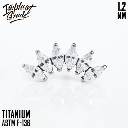 Накрутка-кластер 6K Marquise mini 1.2 мм