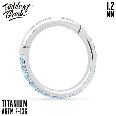 Кольцо-кликер Twilight Aqua 1.2 мм (16 G)