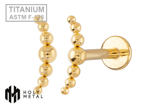 Накрутка-кластер Bead Curve Gold 1.2 мм фото 2