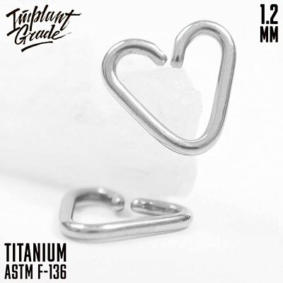 Кольцо дэйс Heart 1.2 мм (16 G)