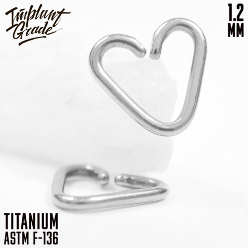 Кольцо дэйс Heart 1.2 мм (16 G)