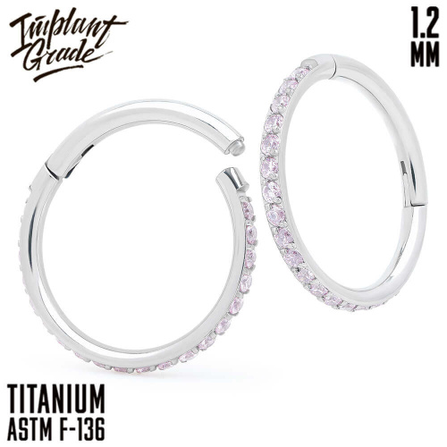 Кольцо-кликер Twilight Pink 1.2 мм (16 G) фото 2