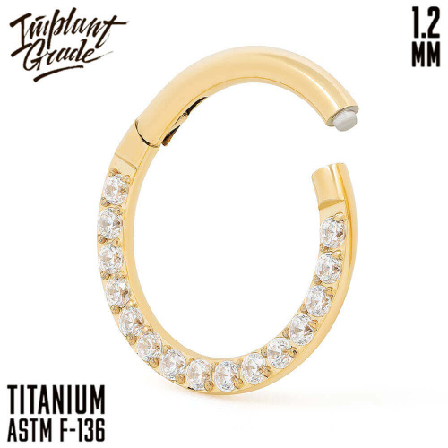 Кольцо-кликер Side Gold 1.2 мм (16 G) фото 2