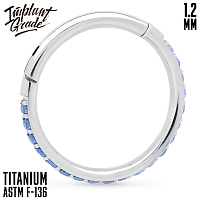 Кольцо-кликер Twilight Blue 1.2 мм (16 G)
