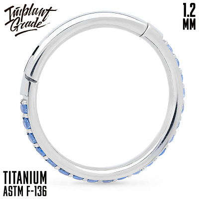 Кольцо-кликер Twilight Blue 1.2 мм (16 G)