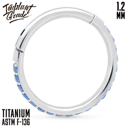 Кольцо-кликер Twilight Blue 1.2 мм (16 G)
