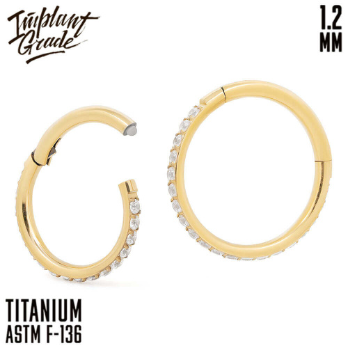 Кольцо-кликер Twilight Gold 1.2 мм (16 G) фото 2