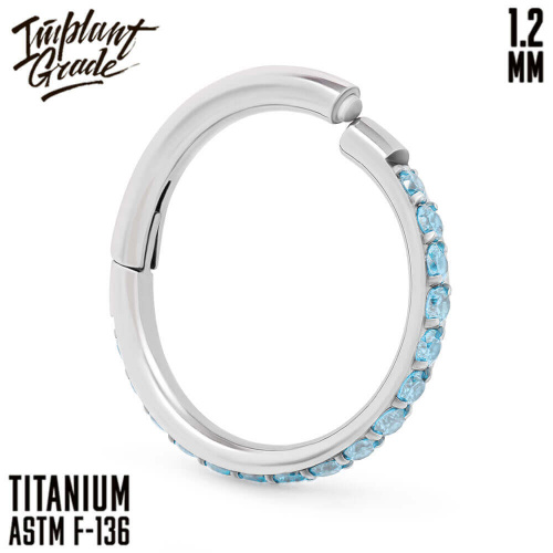 Кольцо-кликер Twilight Light Sapphire 1.2 мм (16 G) фото 3