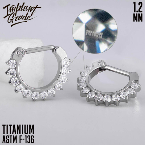 Кольцо-кликер Glam 1.2 мм (16 G) фото 2