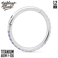 Кольцо-кликер Twilight Amethyst 1.2 мм (16 G)