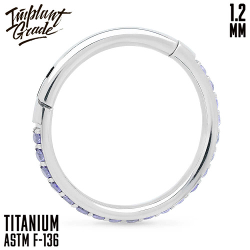 Кольцо-кликер Twilight Amethyst 1.2 мм (16 G)