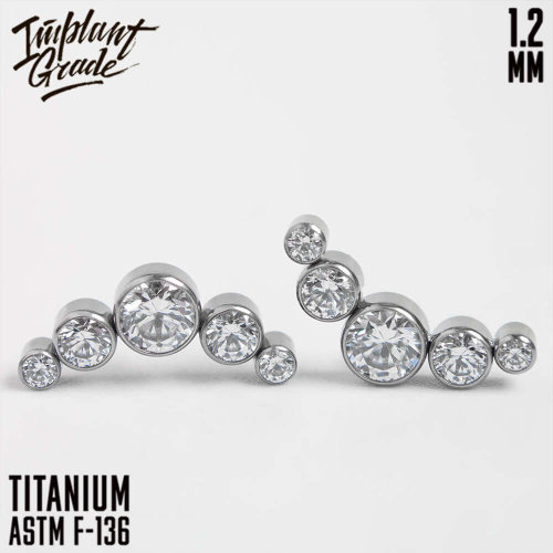 Накрутка-кластер 5K Crystal Swarovski 1.2 мм фото 2
