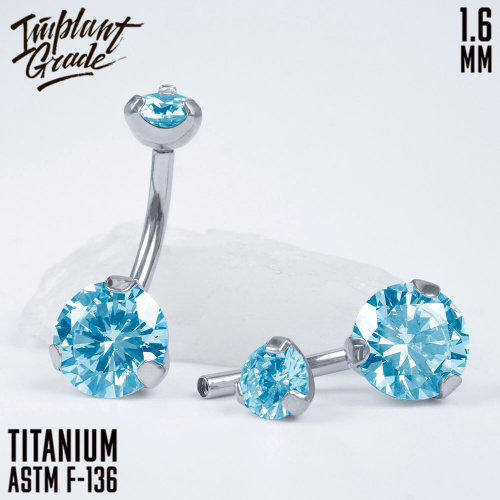 Банан Pure Blue Zircon 1.6 мм (14G) фото 2