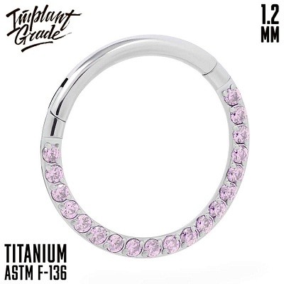 Кольцо-кликер Side Pink 1.2 мм (16 G)