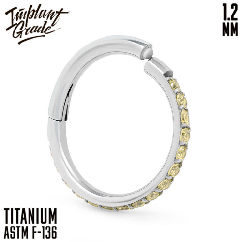 Кольцо-кликер Twilight Yellow 1.2 мм (16 G) фото 3