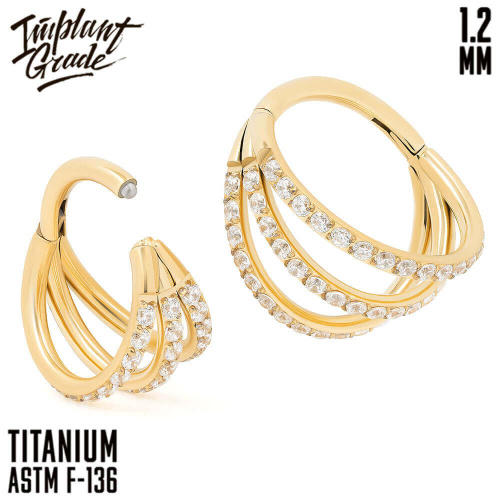 Кольцо-кликер Trix Gold 1.2 мм (16 G) фото 2