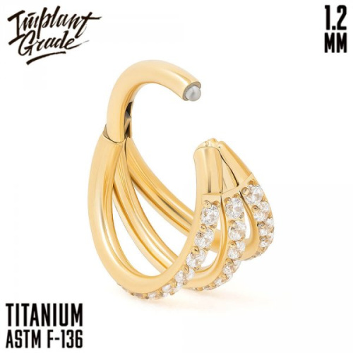 Кольцо-кликер Trix Gold 1.2 мм (16 G)