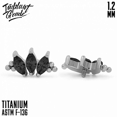 Накрутка-кластер Marquise vol.2 Bead Black 1.2 мм