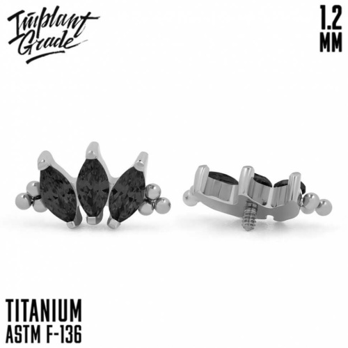 Накрутка-кластер Marquise vol.2 Bead Black 1.2 мм