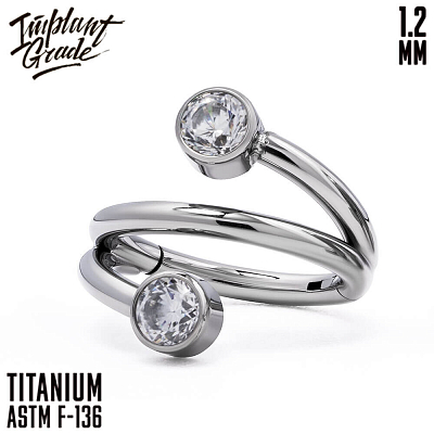 Кольцо-кликер Twist 1.2 мм (16 G)