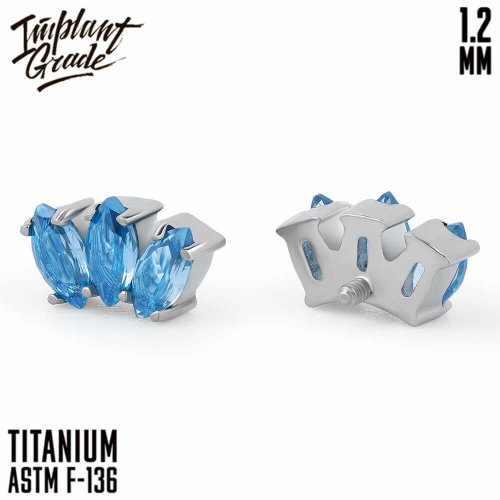 Накрутка-кластер Marquise Blue 1.2 мм фото 2