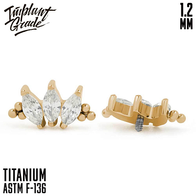 Накрутка-кластер Marquise vol.2 Bead Gold 1.2 мм