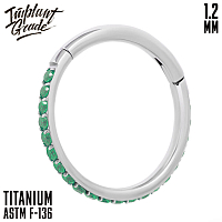 Кольцо-кликер Twilight Green 1.2 мм (16 G)