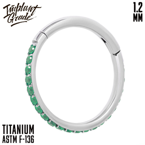 Кольцо-кликер Twilight Green 1.2 мм (16 G)