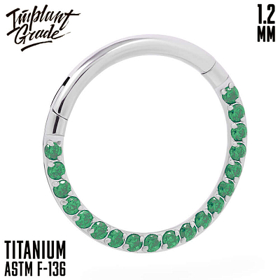 Кольцо-кликер Side Green 1.2 мм (16 G)