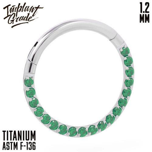 Кольцо-кликер Side Green 1.2 мм (16 G)