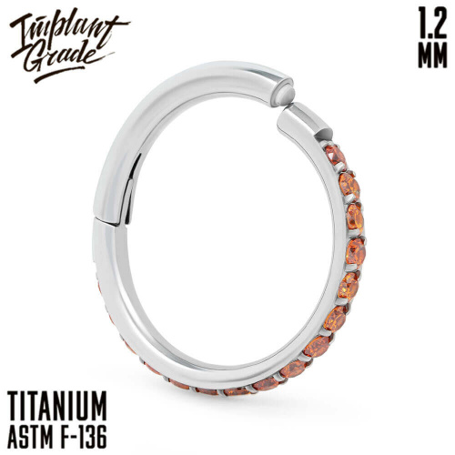 Кольцо-кликер Twilight Orange 1.2 мм (16 G) фото 3